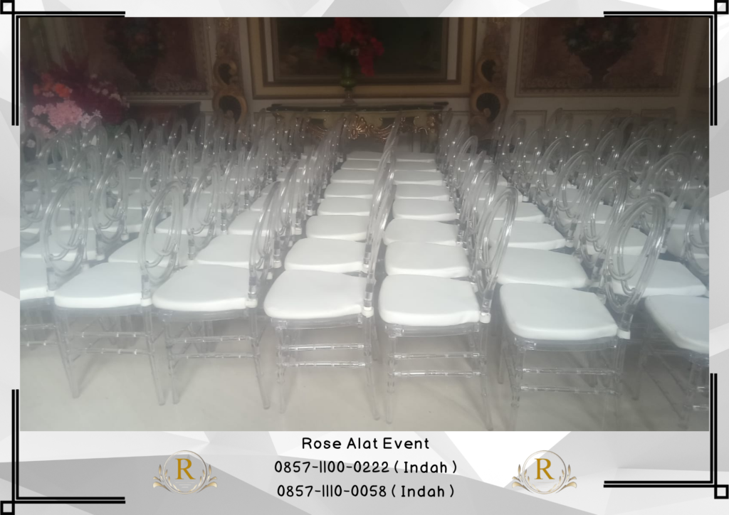 Rental Kursi Acrylic Bening Model Tiffany Dan Olivia Area Bekasi