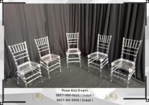 Rental Kursi Acrylic Bening Model Tiffany Dan Olivia Area Bekasi