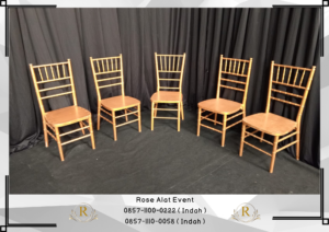 Sewa Kursi VIp Type Tiffany Gold Kayu Jati Area Bekasi