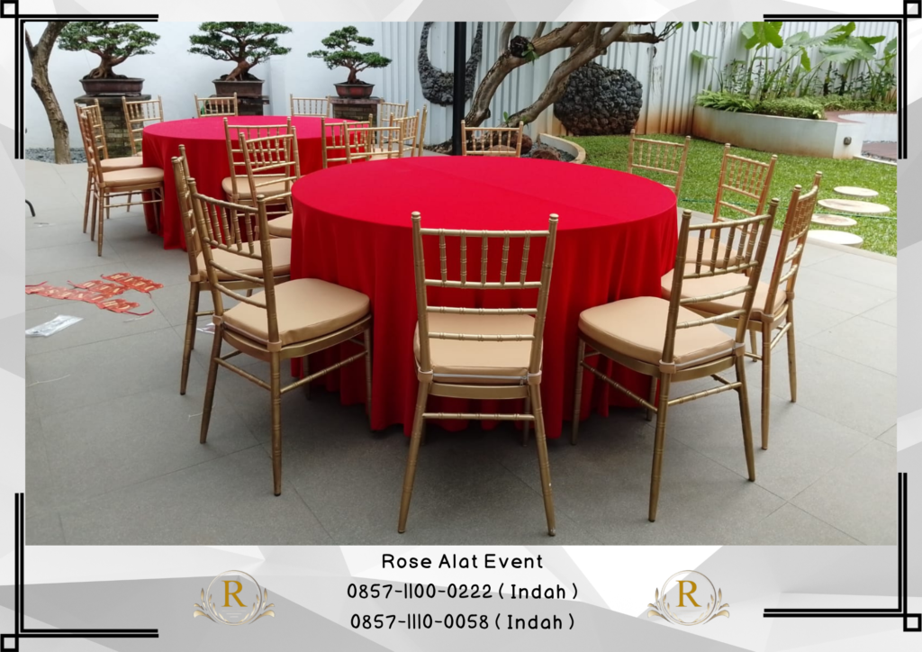 Sewa Kursi VIp Type Tiffany Gold Kayu Jati Area Bekasi