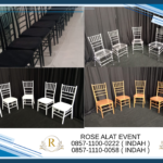 Sewa Kursi Tiffany Hitam Gold putih VIP Bekasi