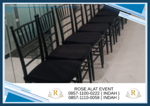 Sewa Kursi Tiffany Hitam Gold putih VIP Bekasi