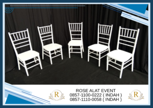 Sewa Kursi Tiffany Hitam Gold putih VIP Bekasi