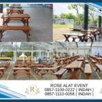 Sewa Meja Kursi Taman Kayu Kaki Silang Bekasi