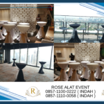 Sewa Meja Barstool Cover Tebar Ikat Pita Bekasi