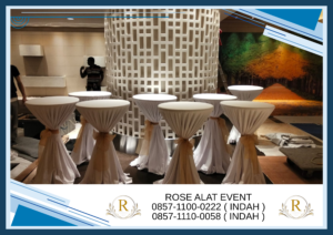 Sewa Meja Barstool Cover Tebar Ikat Pita Bekasi