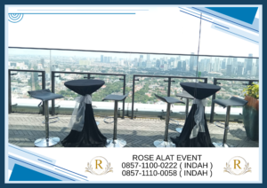 Sewa Meja Barstool Cover Tebar Ikat Pita Bekasi