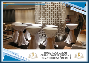 Sewa Meja Barstool Cover Tebar Ikat Pita Bekasi