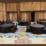 Sewa Meja Dan Kursi Lengkap Cover Hitam Elegant Cibitung