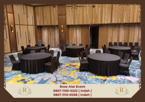 Sewa Meja Dan Kursi Lengkap Cover Hitam Elegant Cibitung
