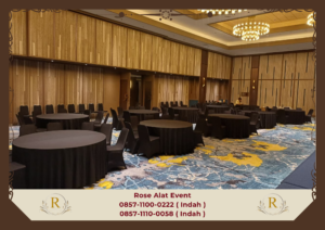 Sewa Meja Dan Kursi Lengkap Cover Hitam Elegant Cibitung