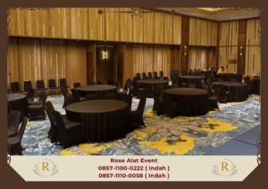 Sewa Meja Dan Kursi Lengkap Cover Hitam Elegant Cibitung