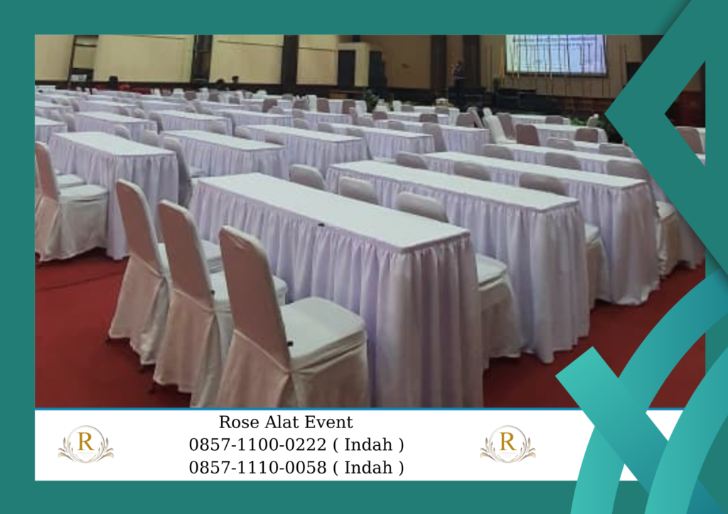 Rental Meja Ibm 45x180cm Area Bekasi Full Cover