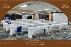 Gudang Sewa Meja Ibm Cover Putih Ketat Bandung