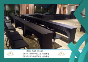 Rental Meja Ibm 45x180cm Area Bekasi Full Cover