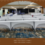 Gudang Sewa Meja Ibm Cover Putih Ketat Bandung