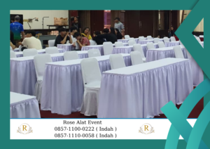 Rental Meja Ibm 45x180cm Area Bekasi Full Cover