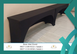 Rental Meja Ibm 45x180cm Area Bekasi Full Cover