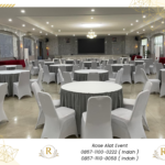 Rental Meja Bundar Dan Kursi Full Cover Depok