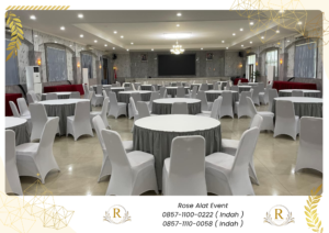 Rental Meja Bundar Dan Kursi Full Cover Depok