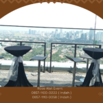 Sewa Meja Barstool Cover Hitam Area Karawang