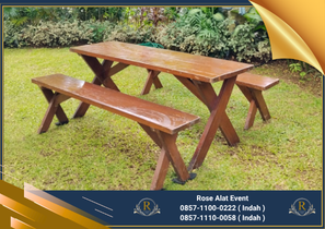 Pusat sewa Meja Kursi taman Kaki Silang Area Bekasi