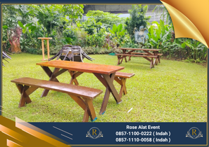 Pusat sewa Meja Kursi taman Kaki Silang Area Bekasi