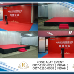 Sewa Podium Hitam Stainless Panggung Backdrop Bekasi