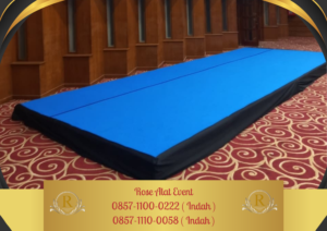 Sewa Panggung Indoor Cover Karpet Biru Bekasi