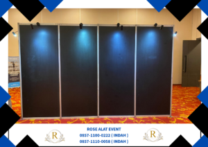 Sewa Partisi Hitam Sekat Lengkap Lampu Bekasi