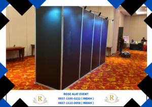 Sewa Partisi Hitam Sekat Lengkap Lampu Bekasi