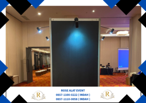 Sewa Partisi Hitam Sekat Lengkap Lampu Bekasi