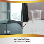 Sewa Podium Acrylic Kotak Podium Acrylic kaki Stainless Bekasi