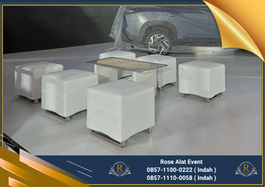 Rental Meja Bar Dan Kursi Puff Kotak Area Bekasi