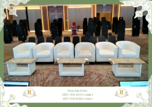 Sewa Sofa Meja VIP Kaca Putih Bekasi