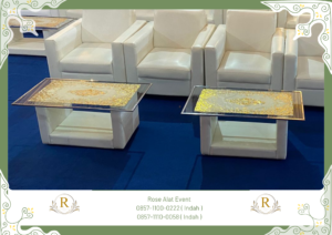 Sewa Sofa Meja VIP Kaca Putih Bekasi