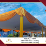 Sewa Tenda Plafon Putih Poni Kuning Bandung