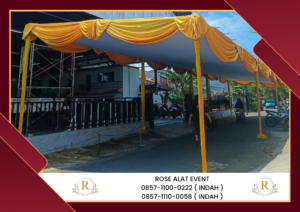Sewa Tenda Plafon Putih Poni Kuning Bandung