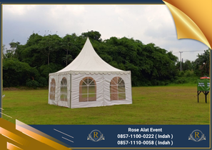 Jasa Sewa Tenda Sarnafil atau Tenda Kerucut Putih Bekasi