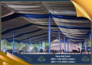 Rental Tenda Dekor Kain Rempel Atau serut Bekasi