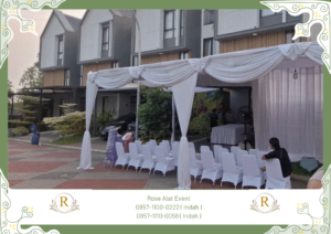 Rental Tenda Serut Kain Rempel Putih Bekasi