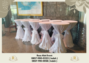Sewa Meja Bar Taplak Tebar Ikat Pita Area Bekasi