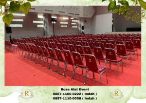 Sewa Kursi Event Polos Merah Type Futura Stainless Bekasi