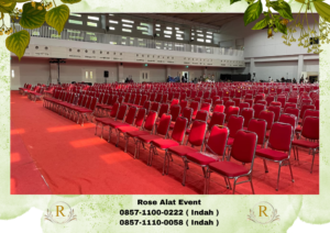 Sewa Kursi Event Polos Merah Type Futura Stainless Bekasi
