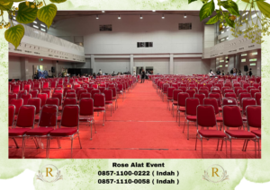 Sewa Kursi Event Polos Merah Type Futura Stainless Bekasi