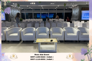 Rental Sofa Putih Desain Oval Area Bekasi