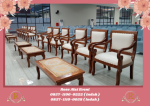 Sewa Kursi Vip Model Kayu Mewah Cikarang