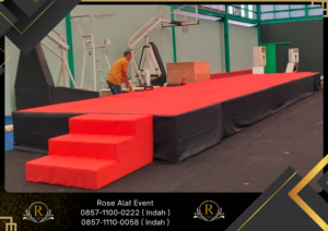 Sewa panggung Cover Karpet Merah Backdrop Area Bekasi