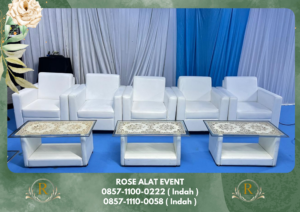 Sewa Sofa Putih Bentuk Kotak Premium Tangerang