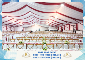 Rental Tenda Roder dekorasi Serut Tirai Area Cikarang Bekasi
